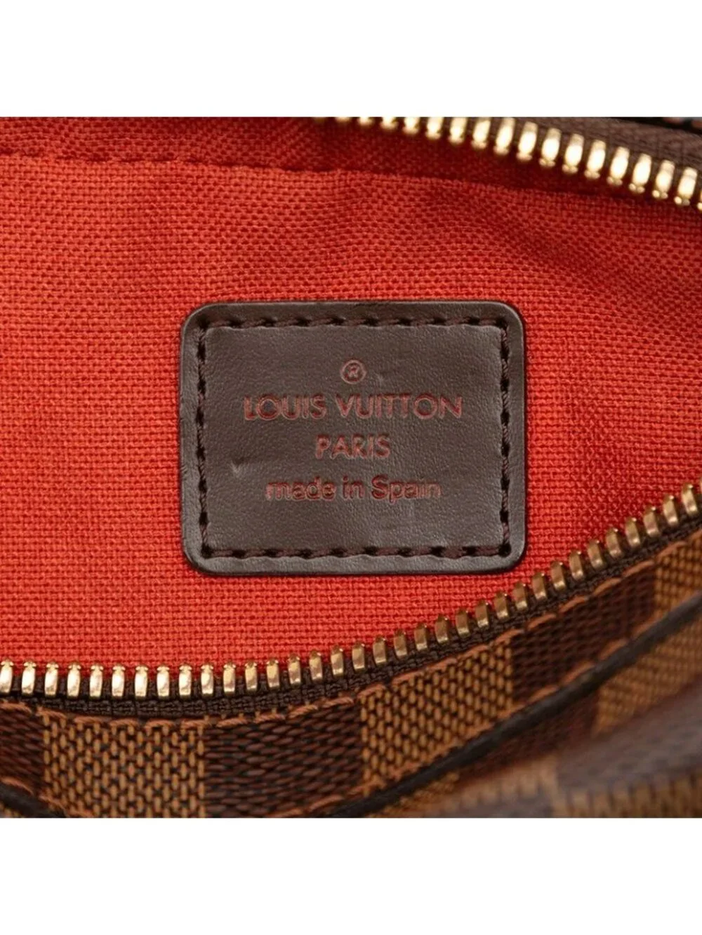 Louis Vuitton Damier Geronimos Shoulder Bag Brown Leather